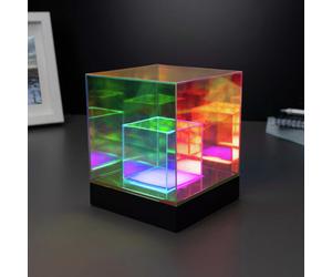 Menkind Holographic Cube Desk Lamp