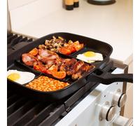 Menkind InGenious 5-Section Non-Stick Lazy Man Frying Pan in Black Menkind Black