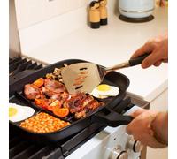 Menkind InGenious Aluminium 5-in-1 Heavy-Duty Non-Stick Lazy Man Pan in Black Menkind Black
