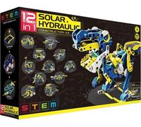 MENKIND Innovative 12-in-1 Solar Hydraulic Construction Kit, Yellow,Blue