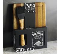 Menkind Jack Daniels: Steak Board Gift Set in Natural Menkind Natural