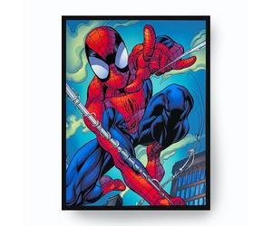 Menkind Marvel Comics Spider-Man LED Light Up Canvas 30 cm x 40 cm Poster Box Wall Art