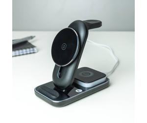 Menkind RED5 Adjustable Charging Hub With Integrated Night Light in Black Menkind Black