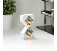 Menkind RED5 Digital Sand Timer Modern Countdown Tool With Adjustable Brightness in White Menkind White