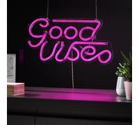 Menkind RED5 Good Vibes USB-Powered Neon Light in Pink Menkind Pink