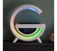 Menkind RED5 Light Up C Shape Wireless Alarm Clock & Speaker - White Menkind White