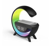 Menkind RED5 Light Up Wireless Charging Alarm Clock Speaker