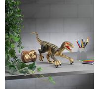 Menkind RED5 Remote Control Velociraptor Dinosaur Robot with Fossil Remote in Brown Menkind Brown