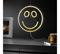 Menkind RED5 Smiley Face Neon Effect Light in Bright Yellow | Size: 10 inches Menkind Bright Yellow 10 inches