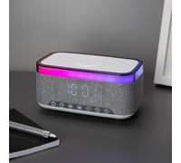 Menkind RED5 T289 Alarm Clock With FM Radio & Wireless Charging Capability in Grey Menkind Grey