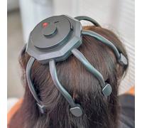 Menkind Well Being Full Head Massager 7 Massage Modes in Black Menkind Black