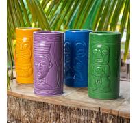 Menkind #Winning Quirky Ceramic Tropical Tiki Mugs Set Menkind Multicolor