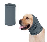 Menmamenma Dog Snood Ear and Neck Protection Dogs Earmuffs Warmer Pet Hat Hoodie Cover for Bathing Grooming Firework Comfort Anti-anxiety at Noise Place Calming (L,Blue)