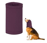 Menmamenma Dog Snood Ear and Neck Protection Dogs Earmuffs Warmer Pet Hat Hoodie Cover for Bathing Grooming Firework Comfort Anti-anxiety at Noise Place Calming (S,Purple)