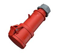 Mennekes 101300064 Connector Plug Female CEE Pro TOP Extension Sockets, 400 V, 50-60 Hz, 32 A, 5 Poles, I 44 Degree Protection, Red