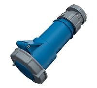 MENNEKES 3860 Power TOP Connector with External Strain Relief, IP 67 Protection, 6 hours Earth Position, 3 Pole, 16 A Current, 230V, Blue