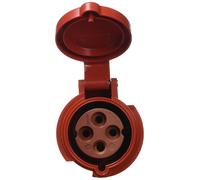 Mennekes PowerTOP Series, IP44 Red Cable Mount 3P+E Industrial Power Socket 3970