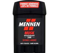 MENNEN Deodorant for men 24 hours large stick, alcohol-free, anti-streaks, musk - 60 ml stick
