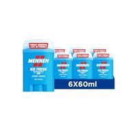 MENNEN Ice Fresh Men's Deodorant 24 Hour Wide Stick Alcohol Free Anti-Fingerprint 6 Pack