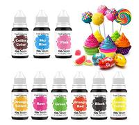 MENNYO Food Colouring 9 x 10 ml Food Colouring Colours Liquid Food Set for Cake Decoration, Macaroons, DIY Soaps, Doughnuts, Fudge, Icing, Soap Paint, Spray Gun Paint