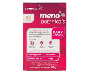 Meno Botanicals Supplement - Natural Support for Perimenopause, Menopause, and Post-Menopause. Contains Ashwagandha, Sage, SOYA Isoflavones, and Essential B Vitamins - 30-Day Supply