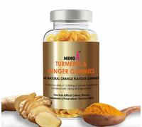 Meno Turmeric Curcumin Gummies with Ginger Anti Inflammatory 60 Count in Bright Yellow | Size: 300g Meno Bright Yellow 300g