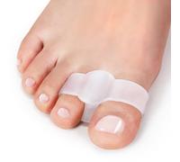 MENOCADY Bunion Toe Separators Corrector for Big Toe, (0.29" Thick) Gel Toe Separators for Women Overlapping Toes with 2 Loops, Silicone Toe Spacers for Men Bunion for Alignment Feet (Pack of 12)