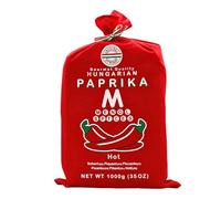 Menol Spices Premium Hot Hungarian Paprika Powder 1kg - Hand-Packaged Traditional Textile Bag - Authentic Szeged Paprika, Spicy Seasoning & Spices for Cooking