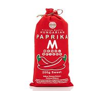 Menol Spices Premium Sweet Hungarian Paprika Powder, 200g - Hand-Packaged Traditional Textile Gift Bag - Authentic Szeged Paprika, Sweet Seasoning & Spices for Cooking