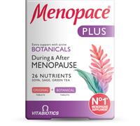 Menopace Plus by Vitabiotics - Extra Menopause & Perimenopause Support with Sage & SOYA Isoflavones - UK's No.1 Menopause Supplement Brand