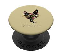 Menopause Funny Henopause Floral When A Woman Gets To PopSockets Adhesive PopGrip