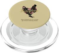 Menopause Funny Henopause Floral When A Woman Gets To PopSockets PopGrip for MagSafe