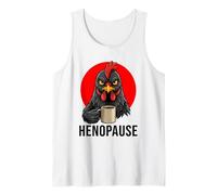 Menopause Funny Henopause Retro Vintage Black Chicken Tank Top
