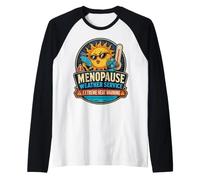 Menopause Humor Extreme Heat Wave Warning Raglan Baseball Tee