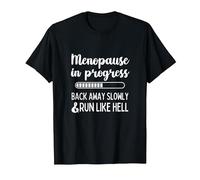 Menopause in Progress Funny Menopausal Hot Flashes T-Shirt, Men, Black, 3X-Large