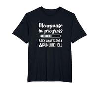 Menopause in Progress Funny Menopausal Hot Flashes T-Shirt, Men's Big and Tall, Black, 3X Tall