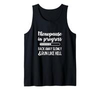 Menopause in Progress Funny Menopausal Hot Flashes Tank Top