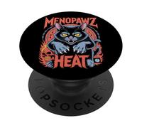 Menopause Menopausal Women Flushes Hormonal The Change Cat PopSockets Adhesive PopGrip