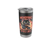 Menopause Menopausal Women Flushes Hormonal The Change Cat Stainless Steel Insulated Tumbler