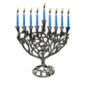 Menorah Candle Holder, Hanukkah menorah 9 Branch for Shabbat, Tabernacle, Home Decor Ornaments Table Centerpiece Display.