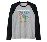 Menorasaurus Rex Hanukkah Jew Dino T-Rex Boys Toddler Kids Raglan Baseball Tee