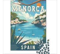 Menorca - Spain Adults 1000 Pieces Puzzle | pretty botanical artwork for flower lovers to enjoy creating a relaxing picture in your free time to enjoy at home38x52cm