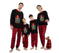 Menore Matching Family Pajamas Set, Christmas Sleepwear Long Sleeve, Reindeer Pajamas Set, PJs Xmas Festival Party Holiday Nightwear Dad Mom Adults Kids Hot02