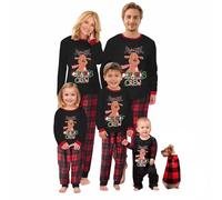 Menore Matching Family Pajamas Set, Christmas Sleepwear Long Sleeve, Reindeer Pajamas Set, PJs Xmas Festival Party Holiday Nightwear Dad Mom Adults Kids N41