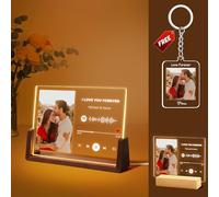 Menore Personalised Spotify Plaque, Custom LED Night Light, Spotify Music Plaque with Photo, Customised Gifts for Valentines Anniversary Birthday Christmas, Personalised Gifts for Her Him Couples