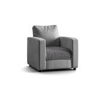 Menotti Armchair Waterproof Sofa Blanket Cover - 1 Seater Recliner Slipcover, Durable Microfiber Protector for Chairs, Anti-Stain, Washable, Non-Slip Design Microfibra (Charcoal)
