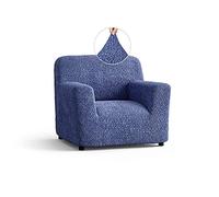 Menotti Chair Cover - Armchair Cover - Armchair Slipcover - Soft Polyester Fabric Slipcover - 1-piece Form Fit Stretch Stylish Furniture Protector - Microfibra - Blue (1 Seater)