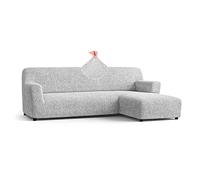 Menotti L Shape Sofa Cover - Sectional Covers - Chaise Lounge Couch Cover - Soft Polyester Fabric Slipcovers - 1-piece Form Fit Stretch Furniture Slipcover - Microfibre - Pearl (L-Shape Right)