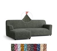 Menotti L Shape Sofa Cover - Sectional Covers - Chaise Lounge Couch Cover - Soft Polyester Fabric Slipcovers - 1-piece Form Fit Stretch Furniture Slipcover - Microfibra- Moss Green (L-Shape Left)