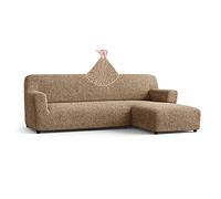 Menotti L Shape Sofa Cover - Sectional Covers - Chaise Lounge Couch Cover - Soft Polyester Fabric Slipcovers - 1-piece Form Fit Stretch Furniture Slipcover - Microfibre - Latte (L-Shape Right)